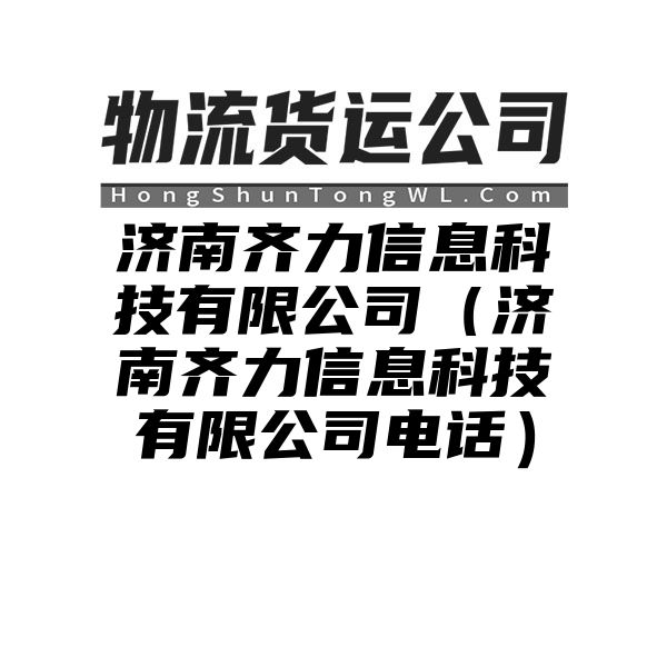 济南齐力信息科技有限公司（济南齐力信息科技有限公司电话）