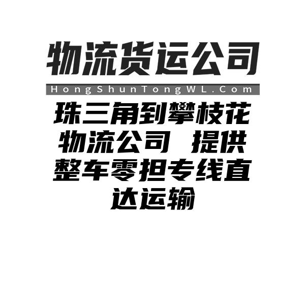 珠三角到攀枝花物流公司 提供整车零担专线直达运输