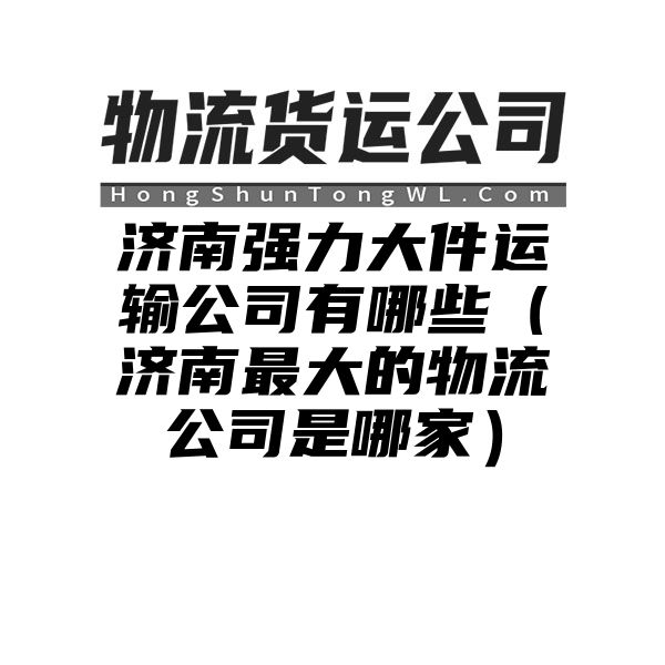 济南强力大件运输公司有哪些（济南最大的物流公司是哪家）