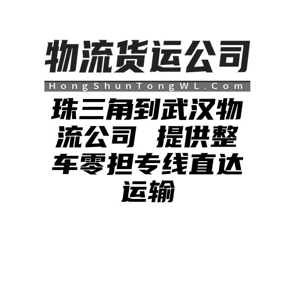 珠三角到武汉物流公司 提供整车零担专线直达运输