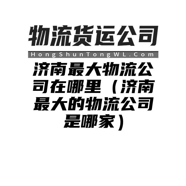 济南最大物流公司在哪里（济南最大的物流公司是哪家）