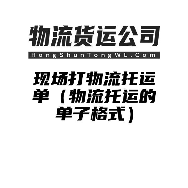 现场打物流托运单（物流托运的单子格式）