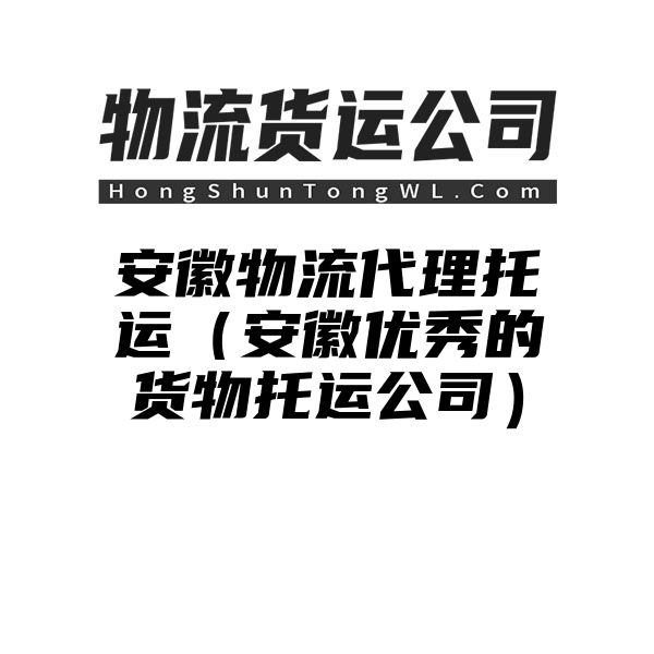 安徽物流代理托运（安徽优秀的货物托运公司）